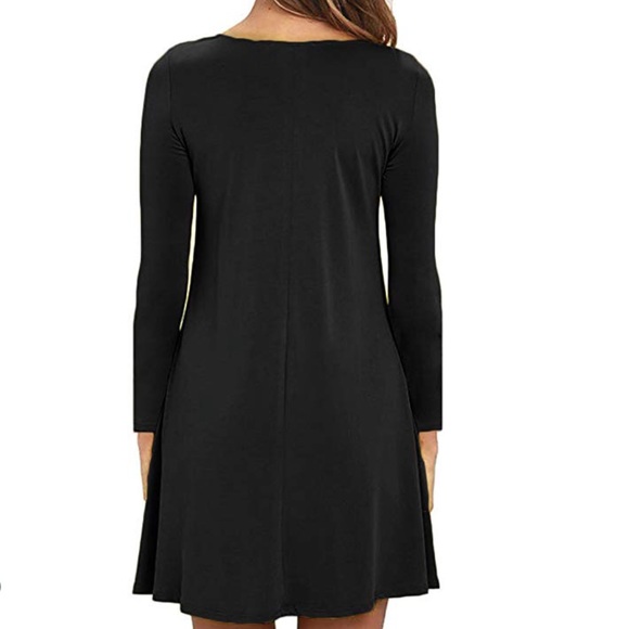 Women’s Long Sleeve Pocket Casual Swing Dress Sz M - Picture 4 of 7